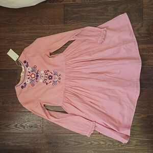 Boden girls 8-9 nwt dress red blue embroidered